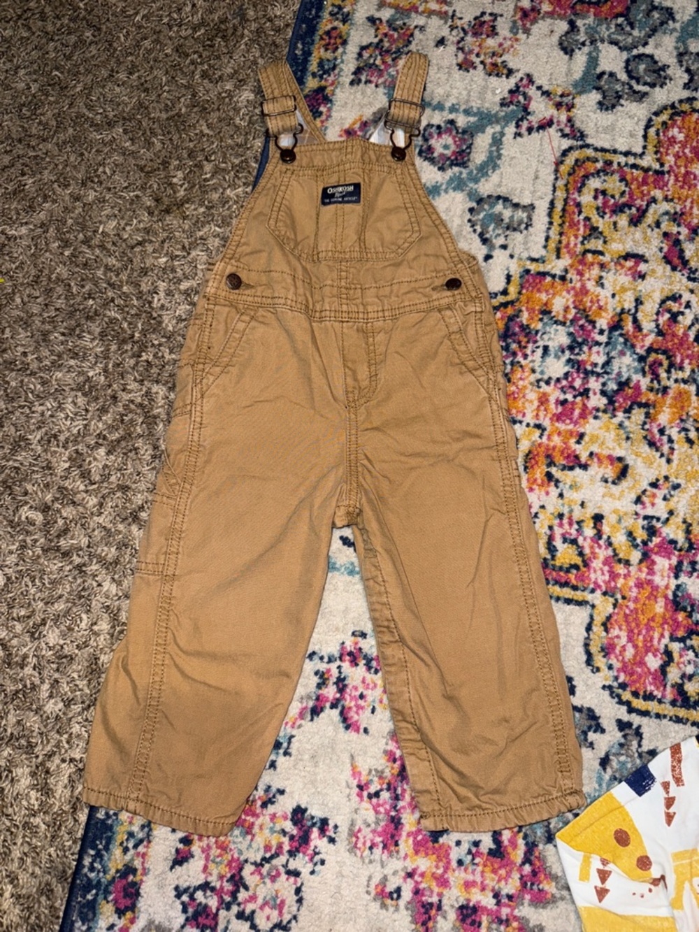 OshKosh B'gosh Kids' Brown Canvas Overalls Carters Toddler Boy